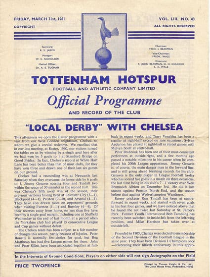 Tottenham Hotspur FC v Chelsea FC